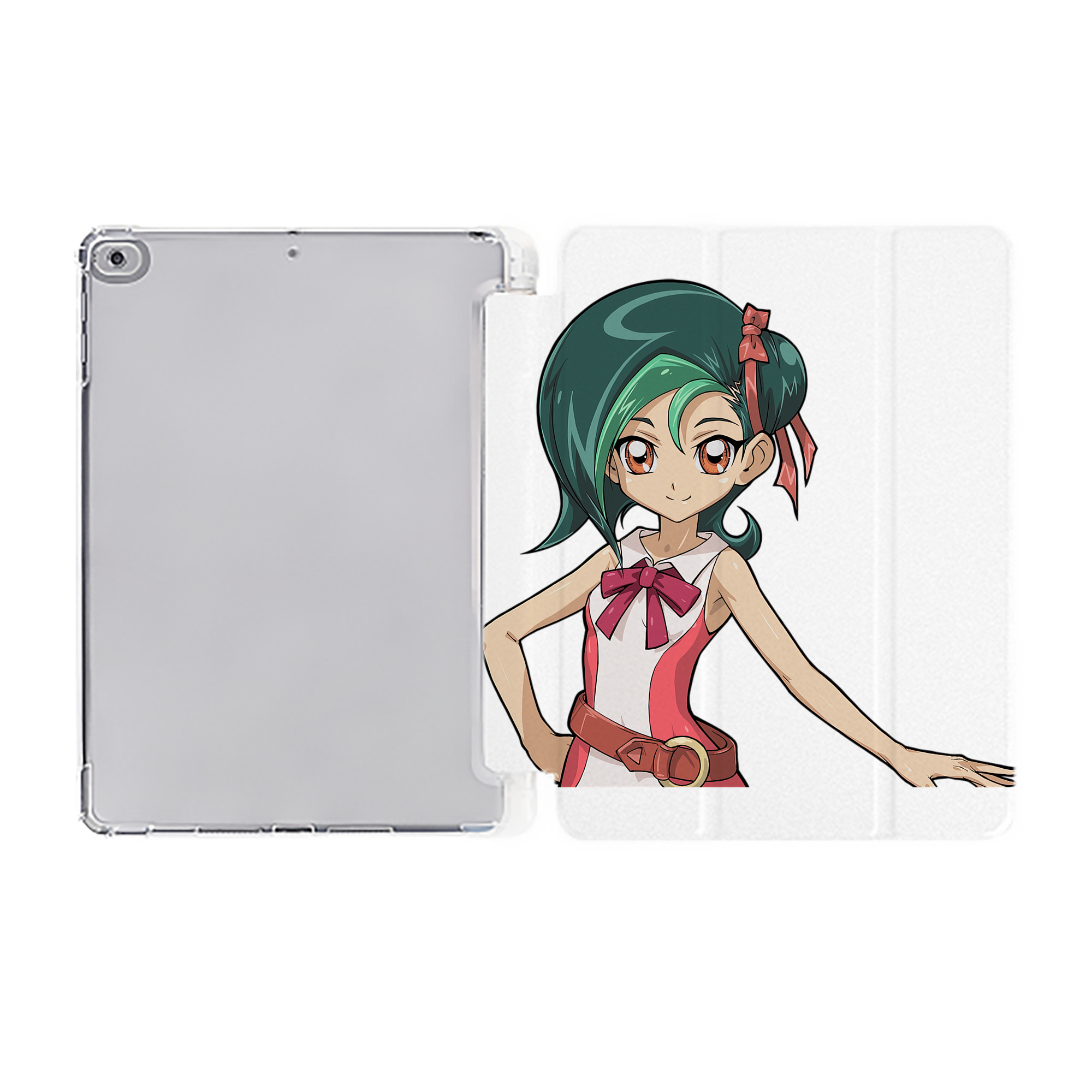 （画像用） 遊☆戯☆王 Yu-Gi-Oh! IPad ケース ペン収納付き 三つ折りスタンド PUレザー×シリコン 対応機種9.5/10.5/10.9インチ